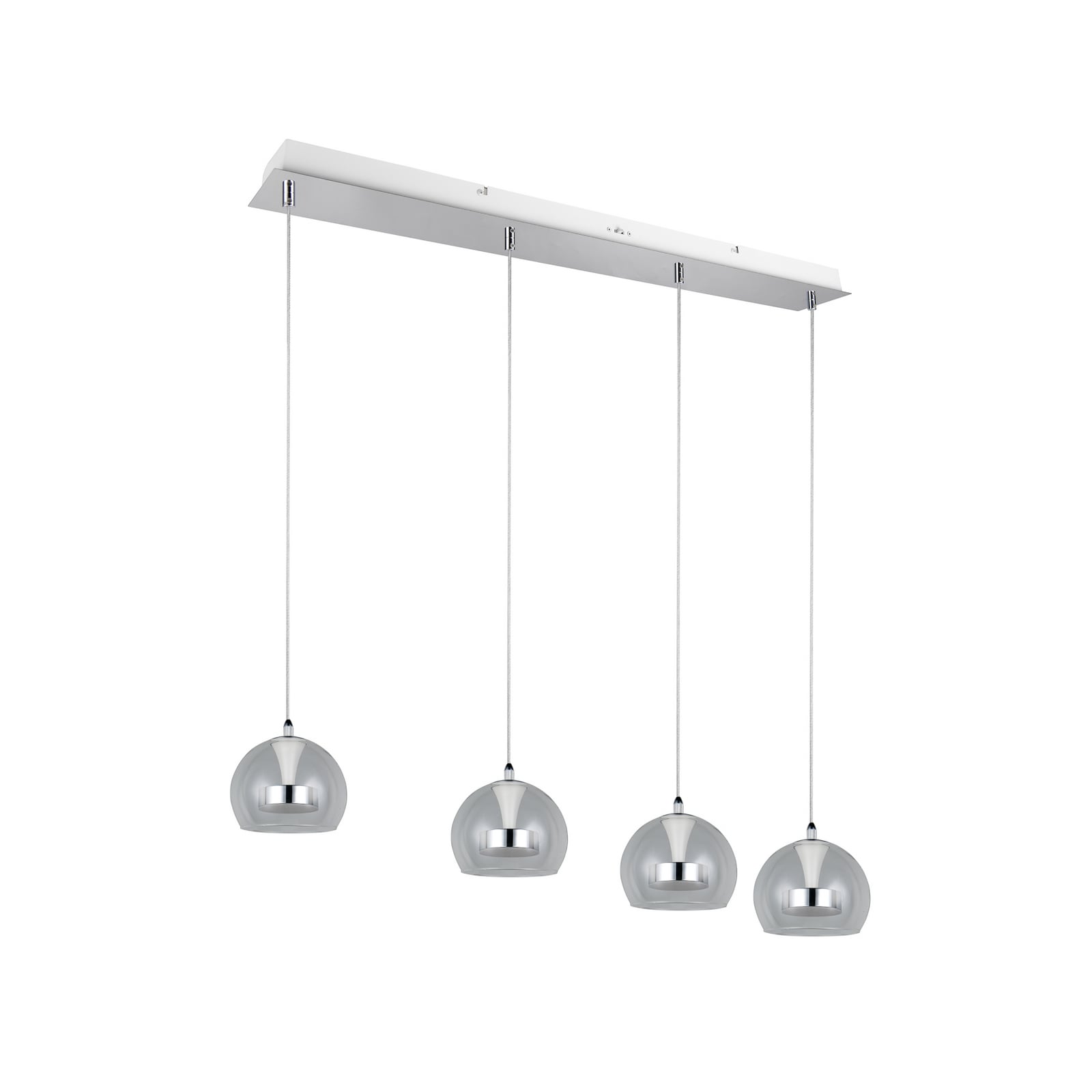 LED pendellampe Flynt 4-lys krom dimbar CCT 97 cm forfra