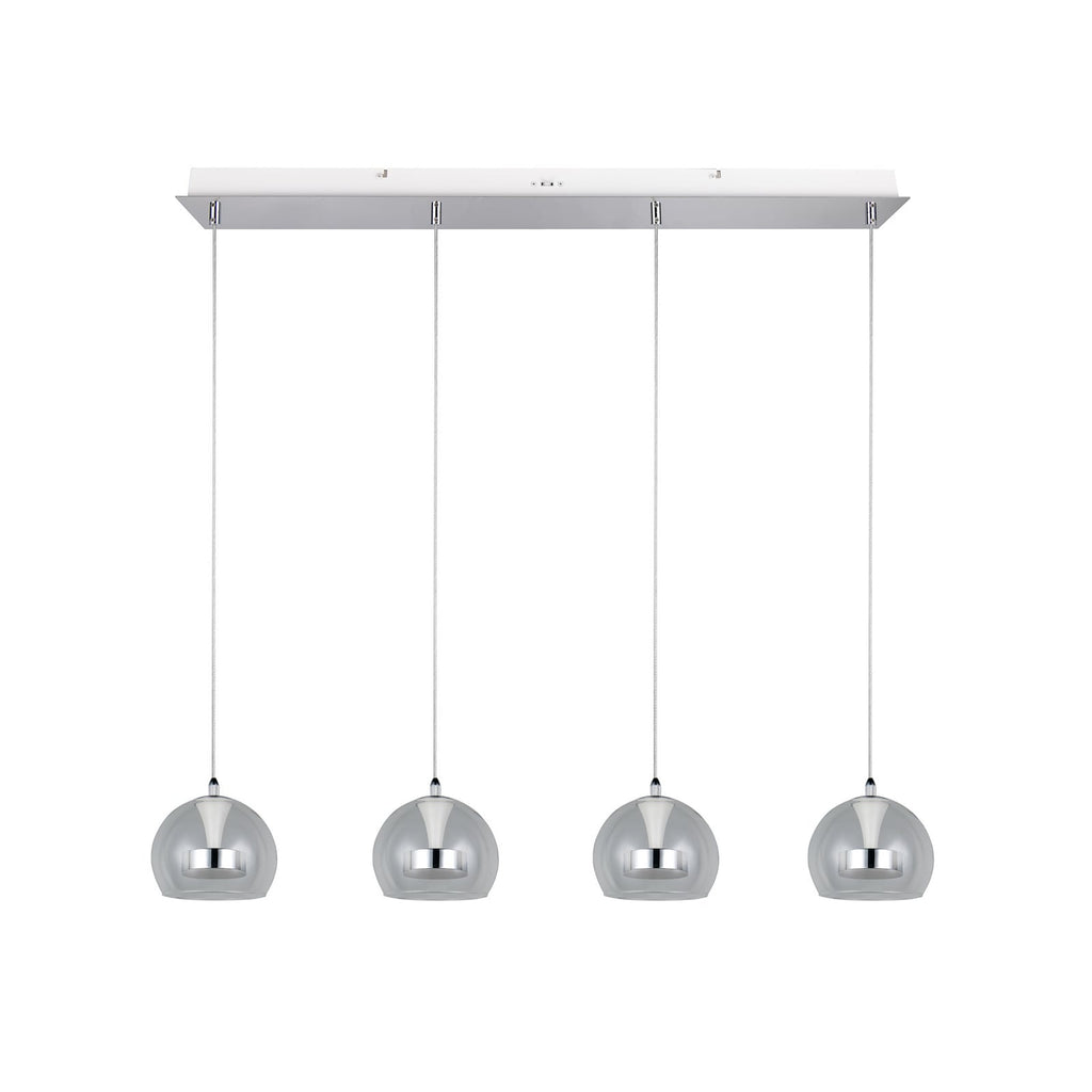 LED pendellampe Flynt 4-lys krom dimbar CCT 97 cm bakside