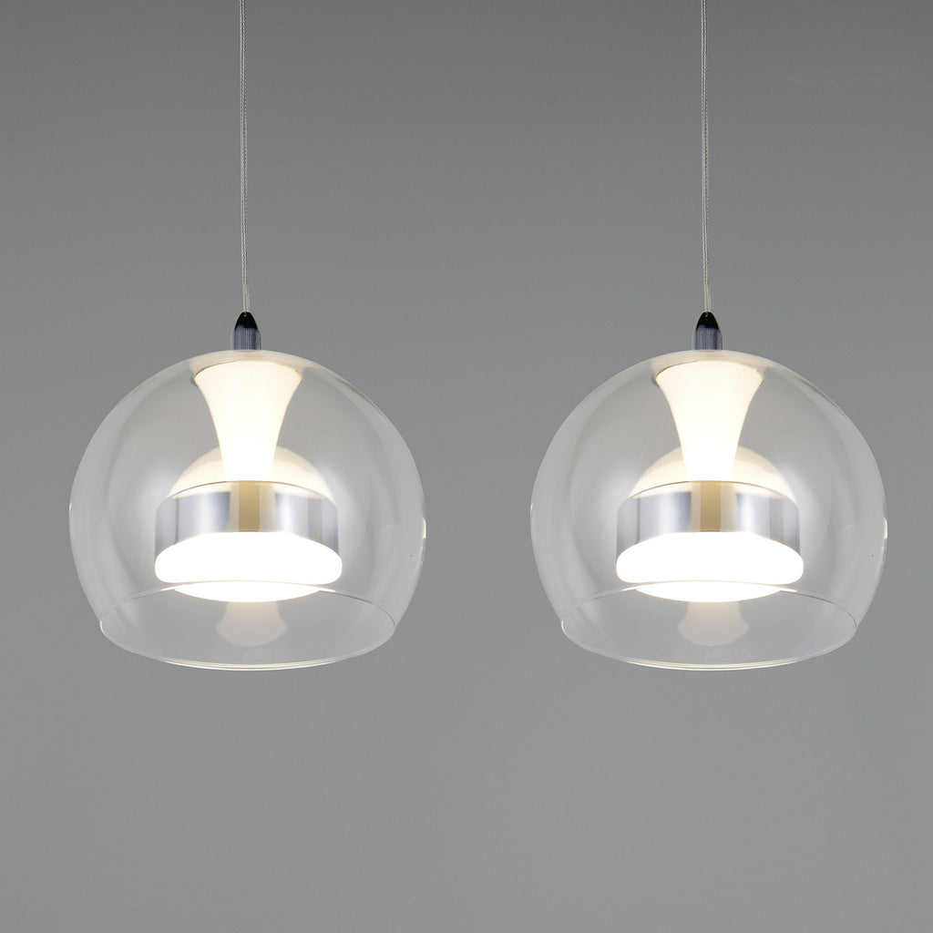 LED pendellampe Flynt 4-lys krom dimbar CCT 97 cm justerbar høyde