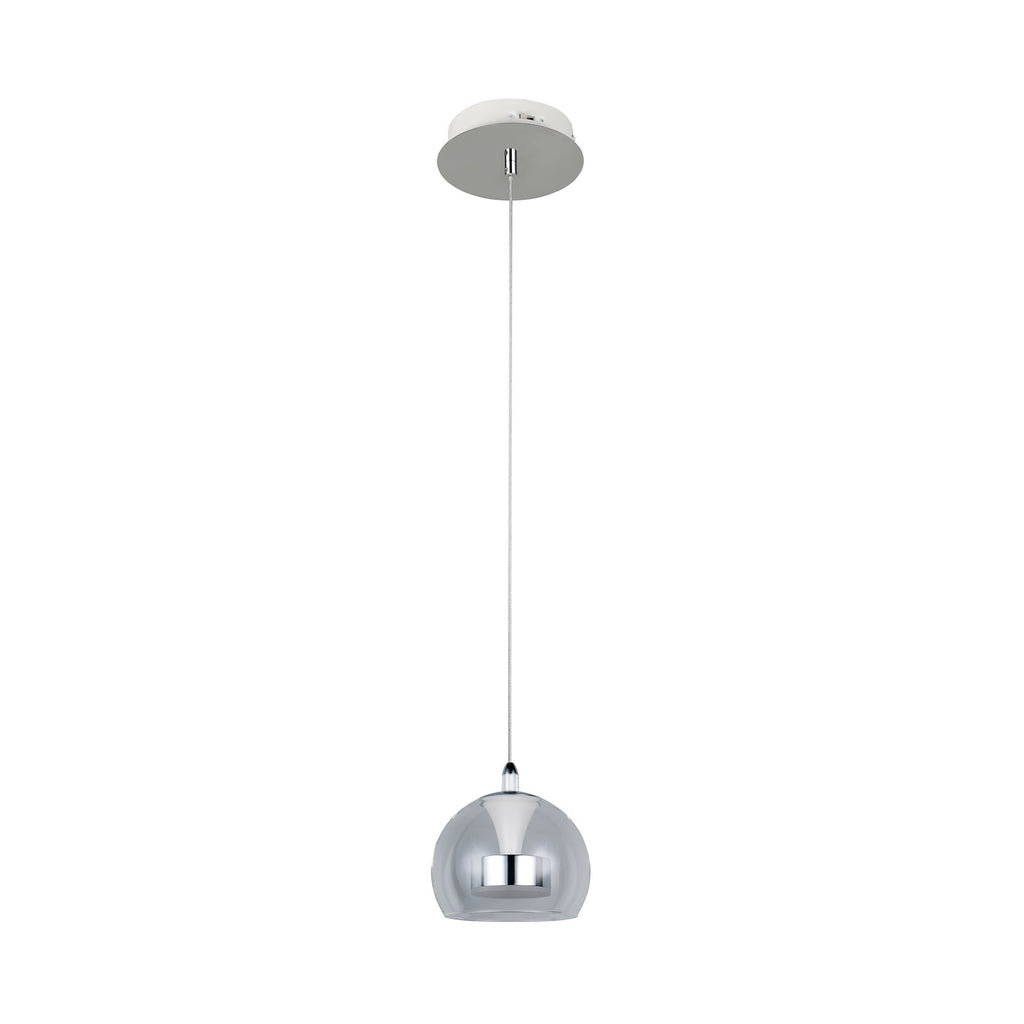 LED pendellampe Flynt krom glass Ø20 cm dimbar CCT detalj av lampeskjerm