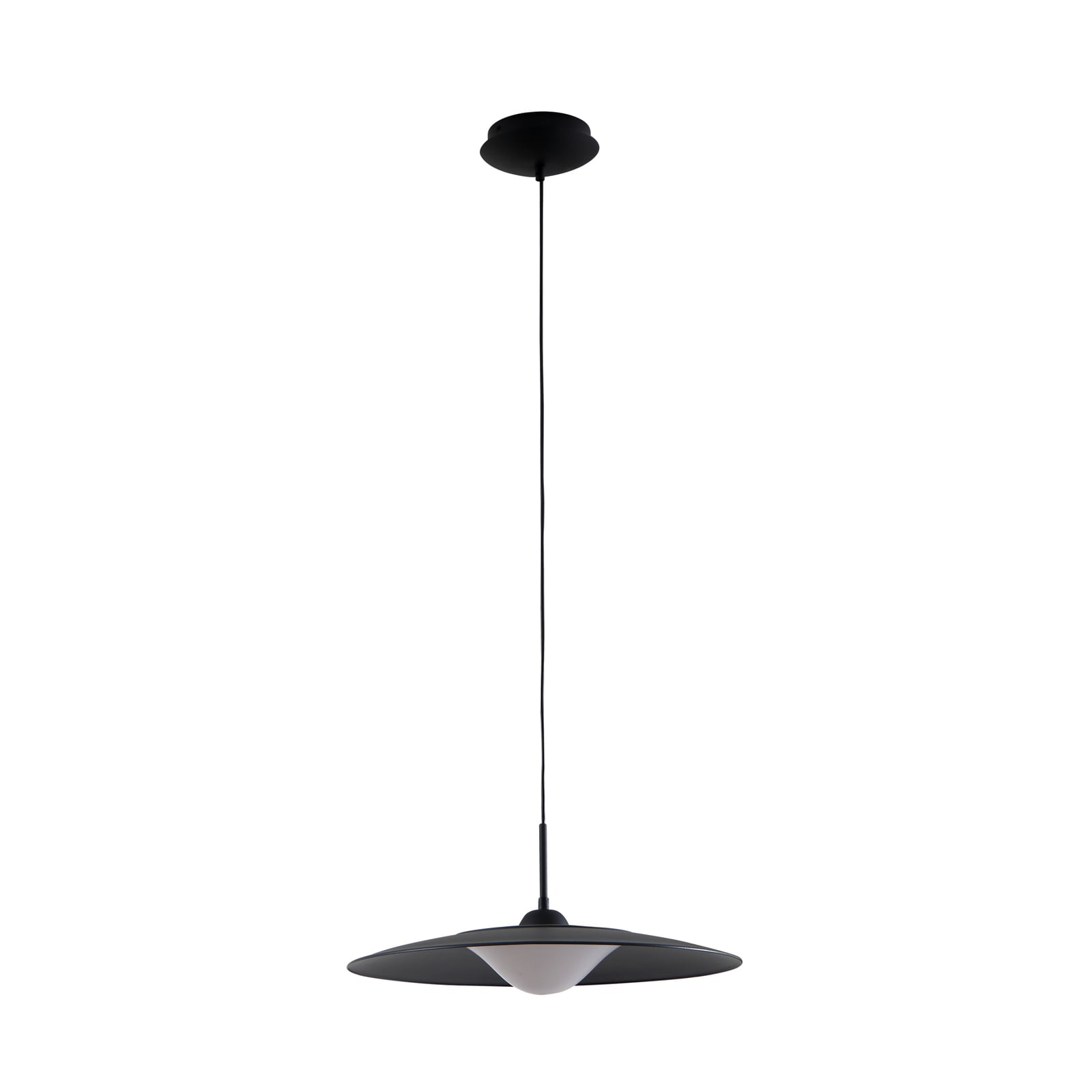 LED pendellampe Foco svart metall Ø50 cm detalj