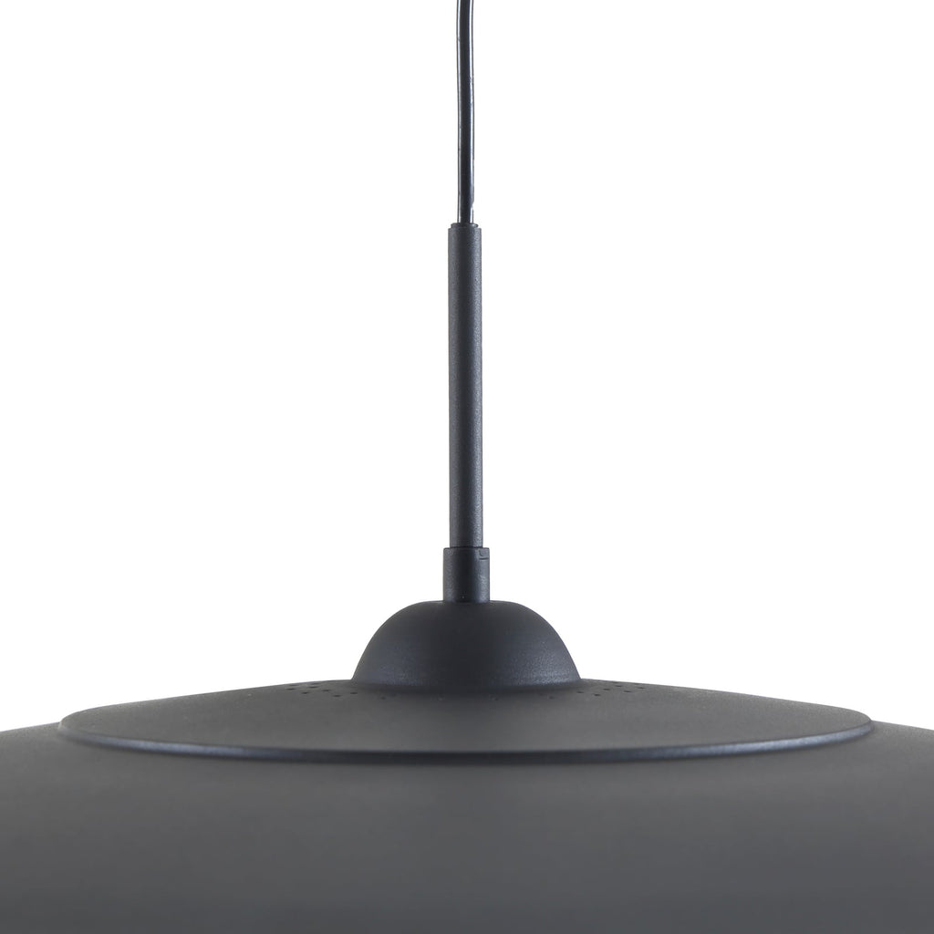 LED pendellampe Foco svart metall Ø50 cm side