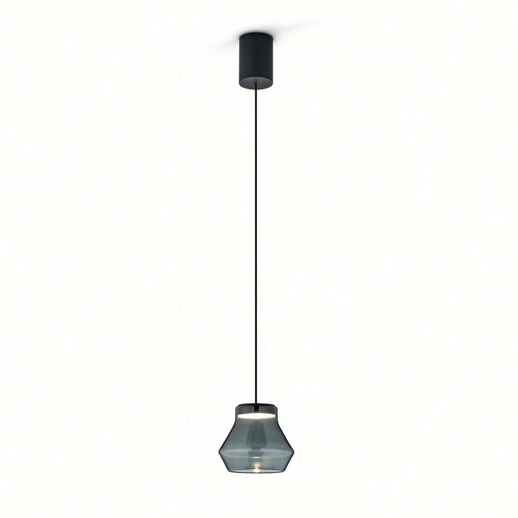 LED pendellampe Fou røykglass Ø11 cm 6W 2700K forfra
