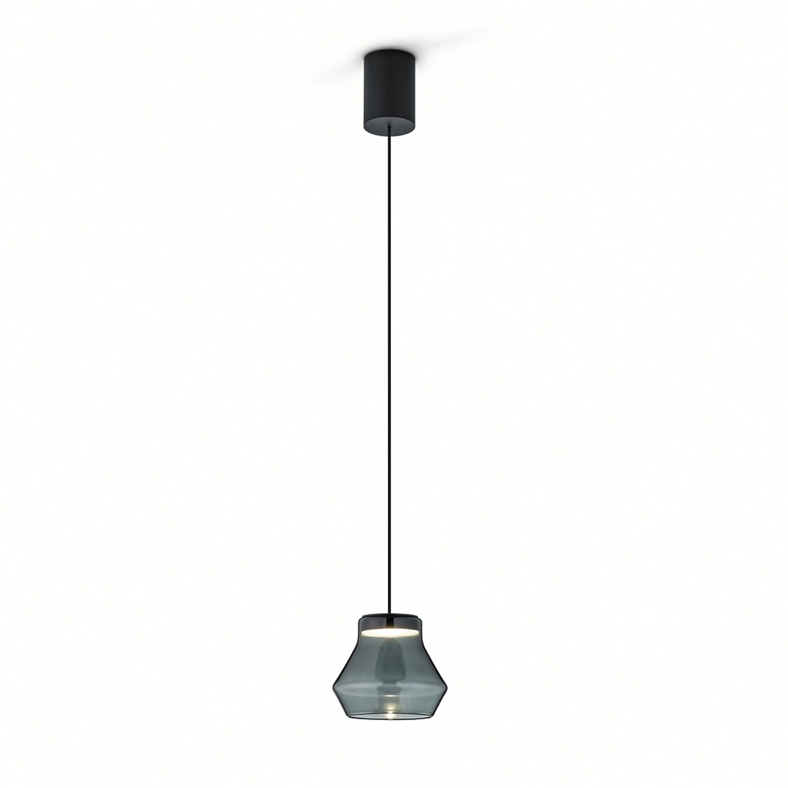 LED pendellampe Fou røykglass Ø11 cm 6W 2700K forfra