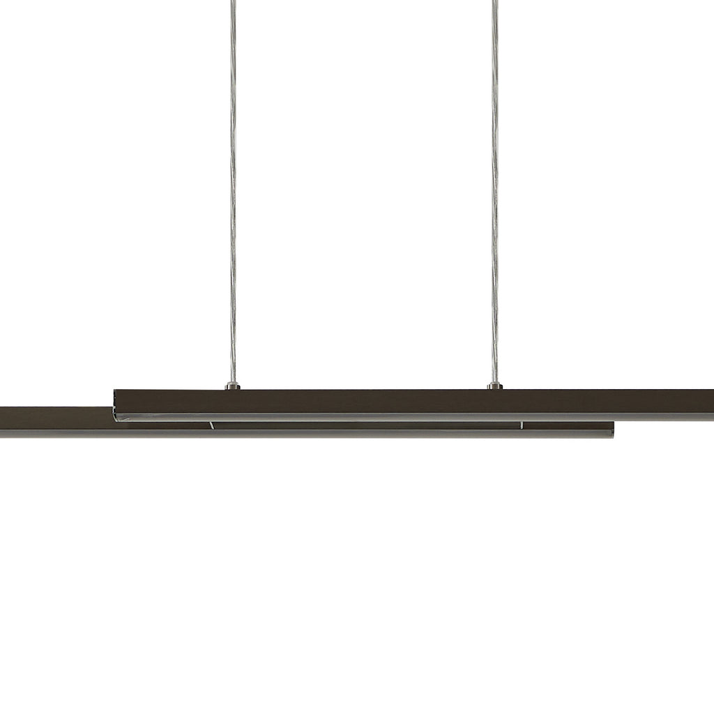 Detalj av LED pendellampe Fraioli-Z dimbar matt nikkel 105 cm