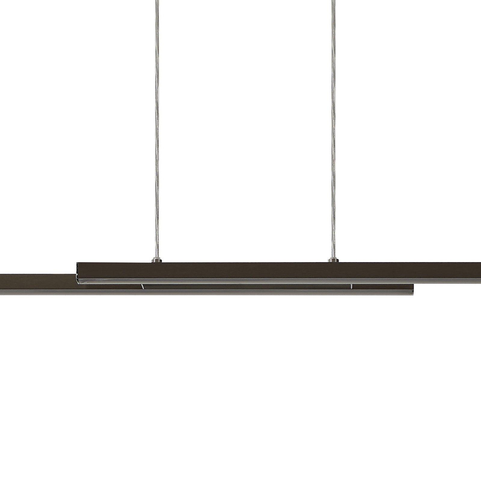 Detalj av LED pendellampe Fraioli-Z dimbar matt nikkel 105 cm