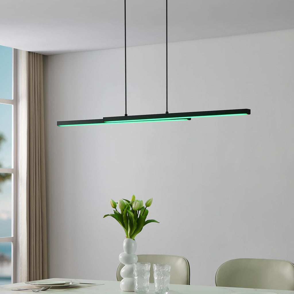 LED pendellampe Fraioli-Z svart dimbar RGB Zigbee 105 cm bakside
