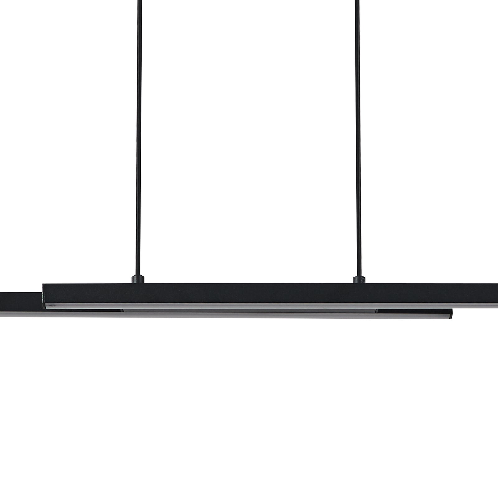 LED pendellampe Fraioli-Z svart dimbar RGB Zigbee 105 cm sideprofil