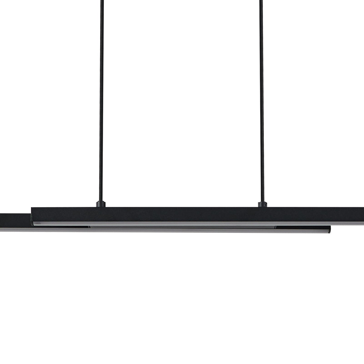 LED pendellampe Fraioli-Z svart dimbar RGB Zigbee 105 cm sideprofil