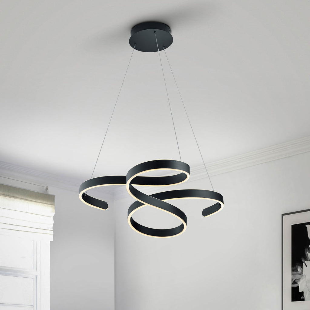 LED pendellampe Francis antrasitt dimbar metall 52W bakside