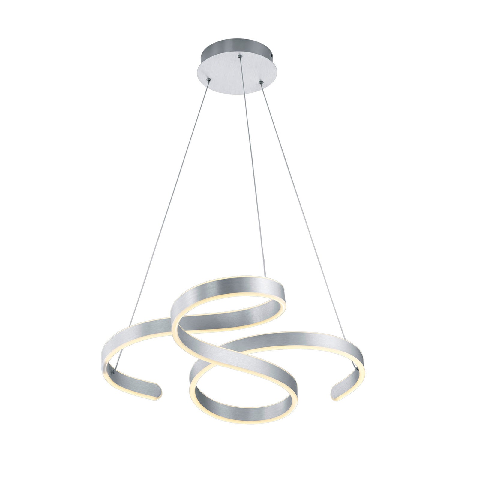 LED pendellampe Francis børstet aluminium 72 cm bakside