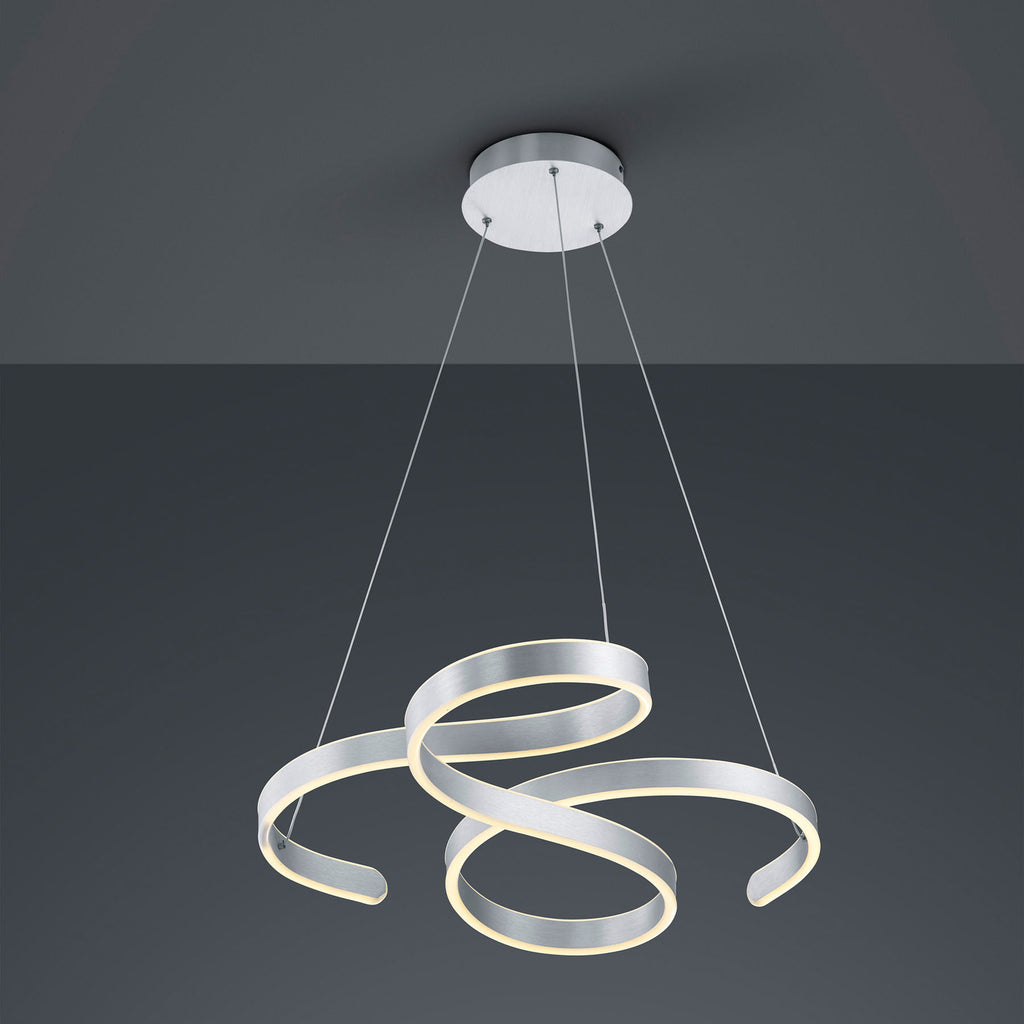 LED pendellampe Francis børstet aluminium 72 cm montert