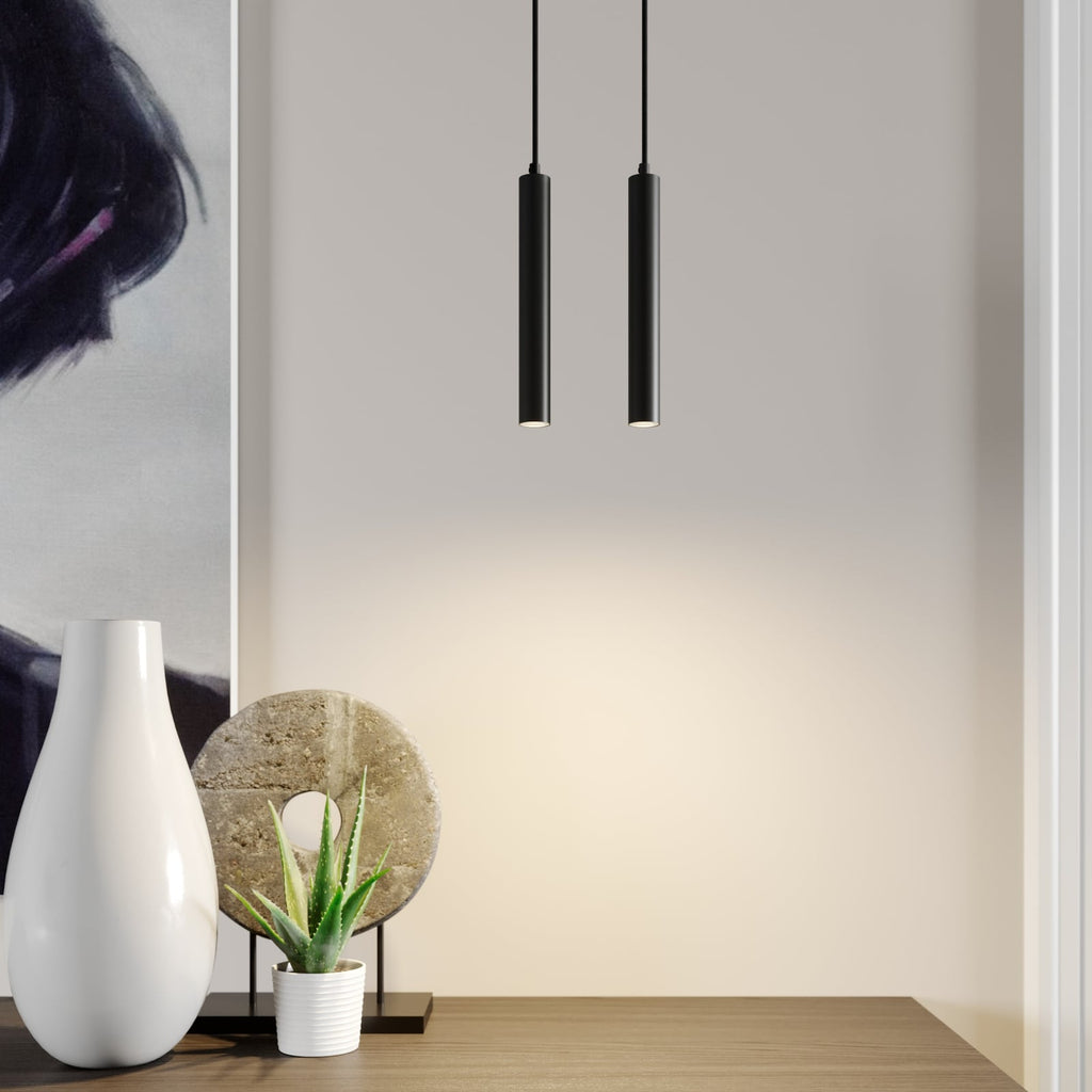 LED pendellampe Franka 2-lys svart aluminium 2700K bakside