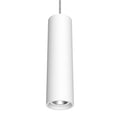 LED pendellampe Fuzzy sylindrisk hvit aluminium forfra