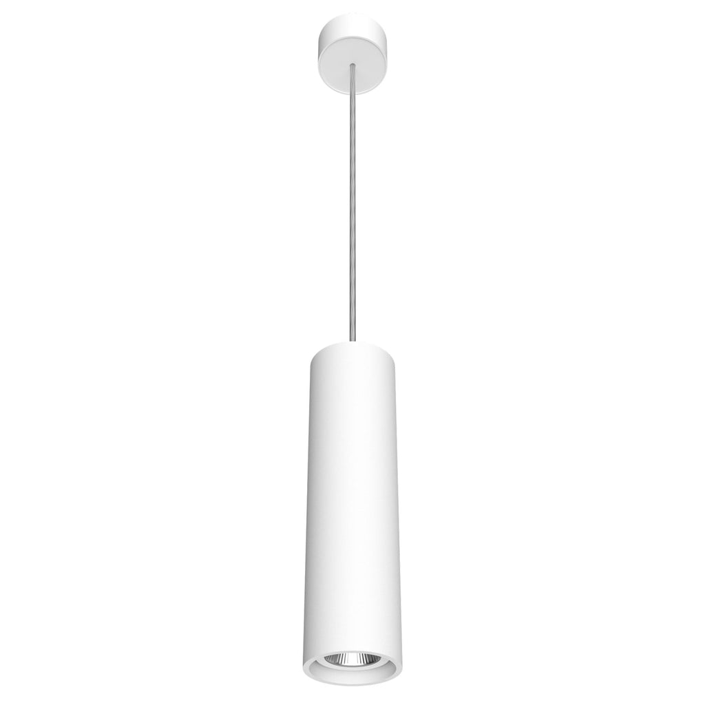 LED pendellampe Fuzzy sylindrisk hvit aluminium detalj