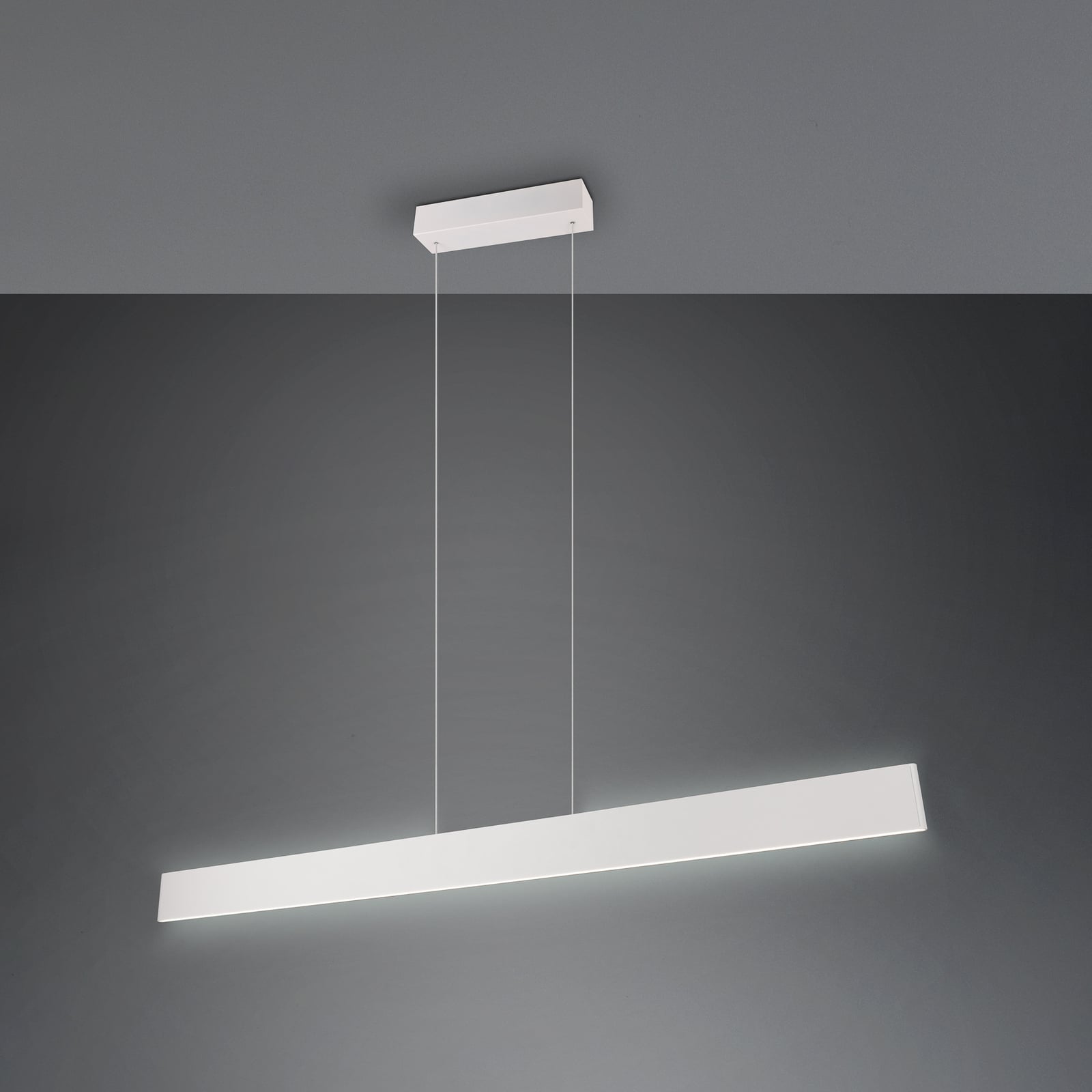 LED pendellampe Galway lysegrå 150 cm detalj av metallskjerm