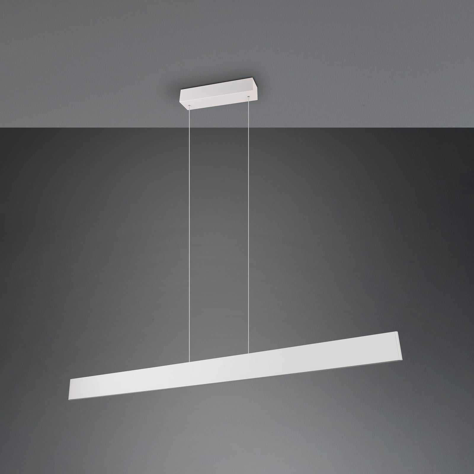 LED pendellampe Galway lysegrå 150 cm montert over bord