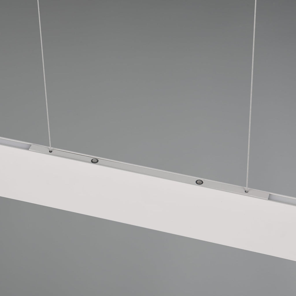 LED pendellampe Galway lysegrå 150 cm lys i mørkt rom