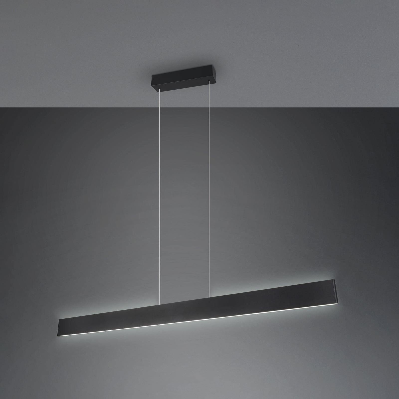 LED pendellampe Galway svart matt CCT dimbar 150 cm bakside