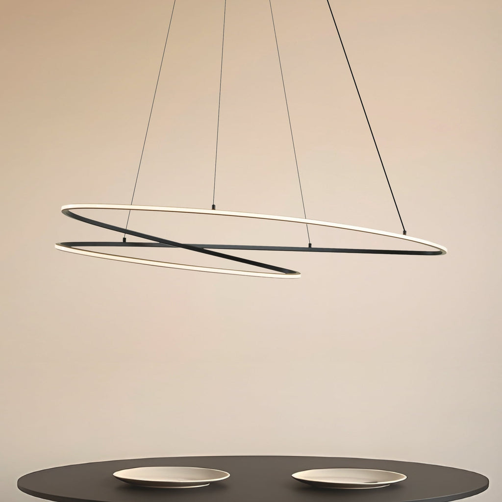 LED pendellampe Gavril dimbar svart 100 cm 40,5W forfra