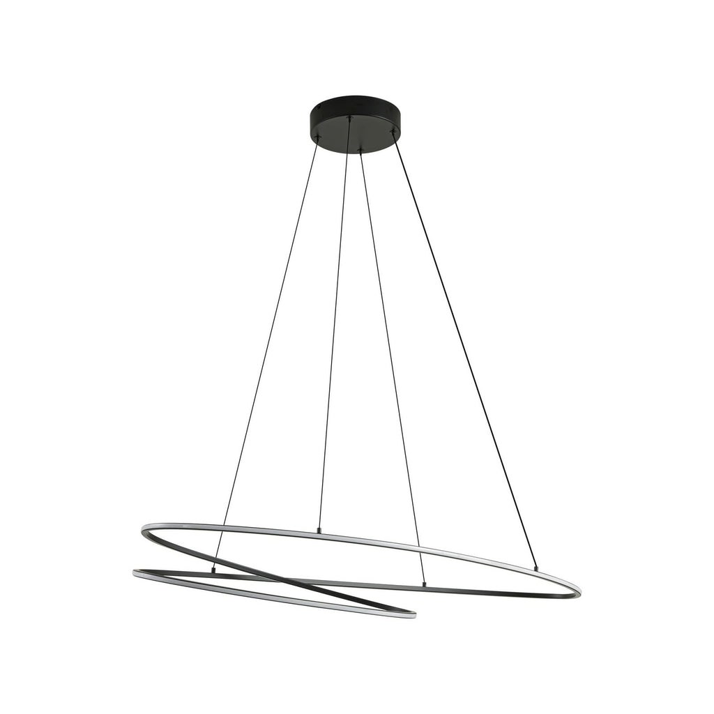 LED pendellampe Gavril dimbar svart 100 cm 40,5W nærbilde av lyskilde