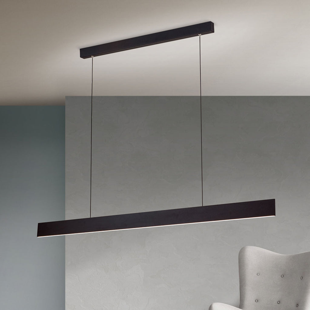 LED pendellampe Gideon opp og ned svart 146 cm bakside