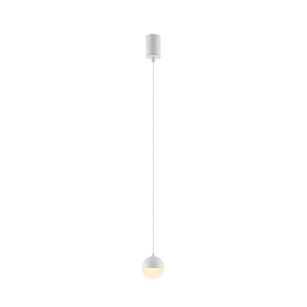 LED pendellampe Gilo PD kuleform hvit matt montert