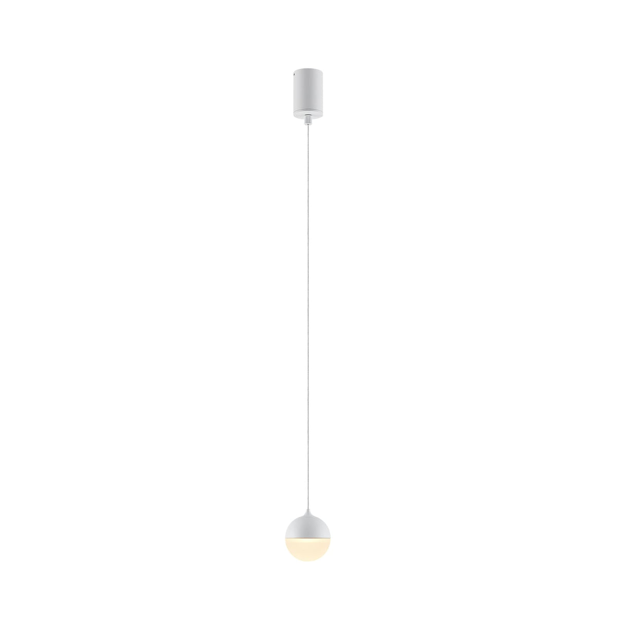 LED pendellampe Gilo PD kuleform hvit matt montert