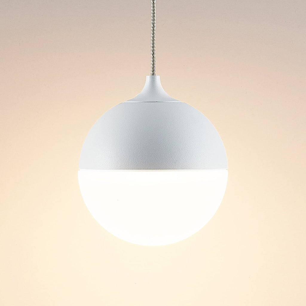 LED pendellampe Gilo PD kuleform hvit matt oppheng