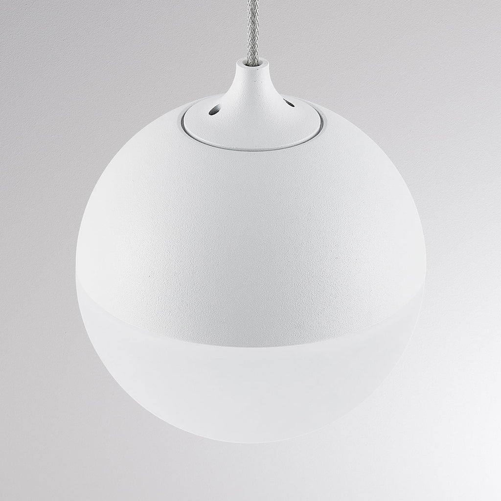 LED pendellampe Gilo PD kuleform hvit matt side
