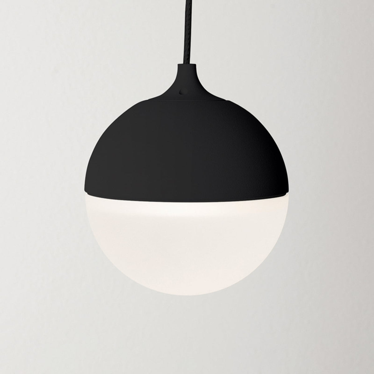 LED pendellampe Gilo PD kuleform svart matt forfra