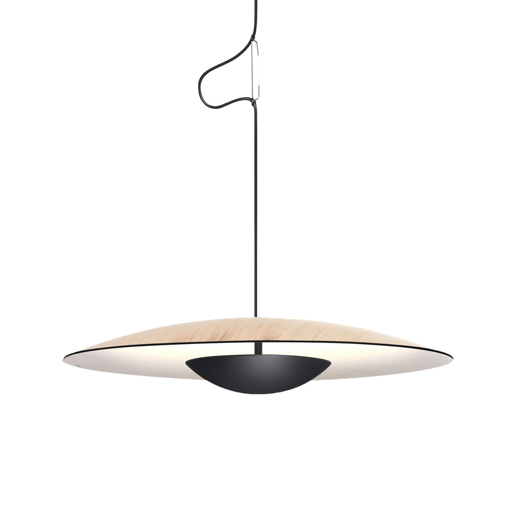 LED pendellampe Ginger dimbar eik/hvit detalj av lampe
