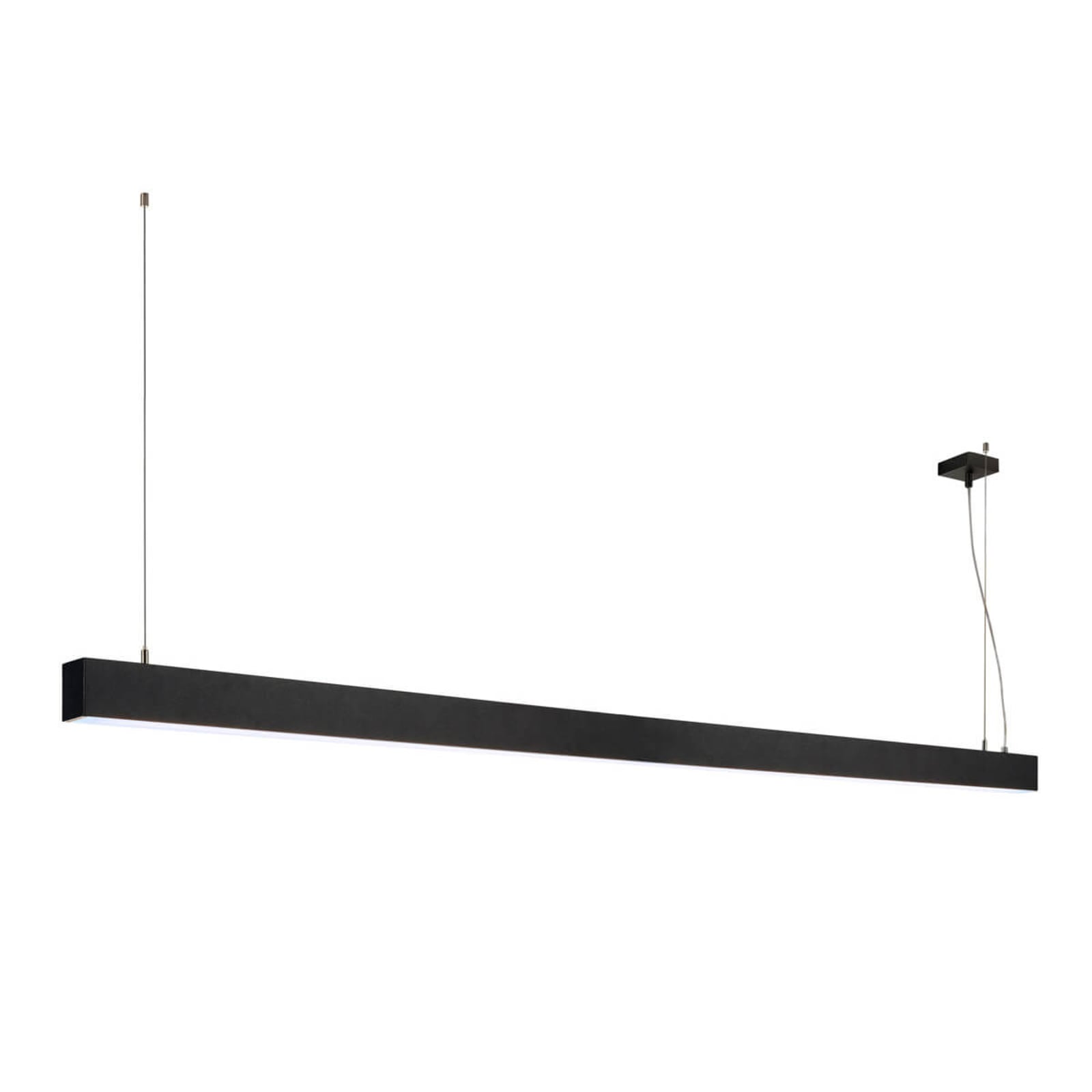 Detalj av LED pendellampe Glenos 205 cm svart dimbar 85W 4000K