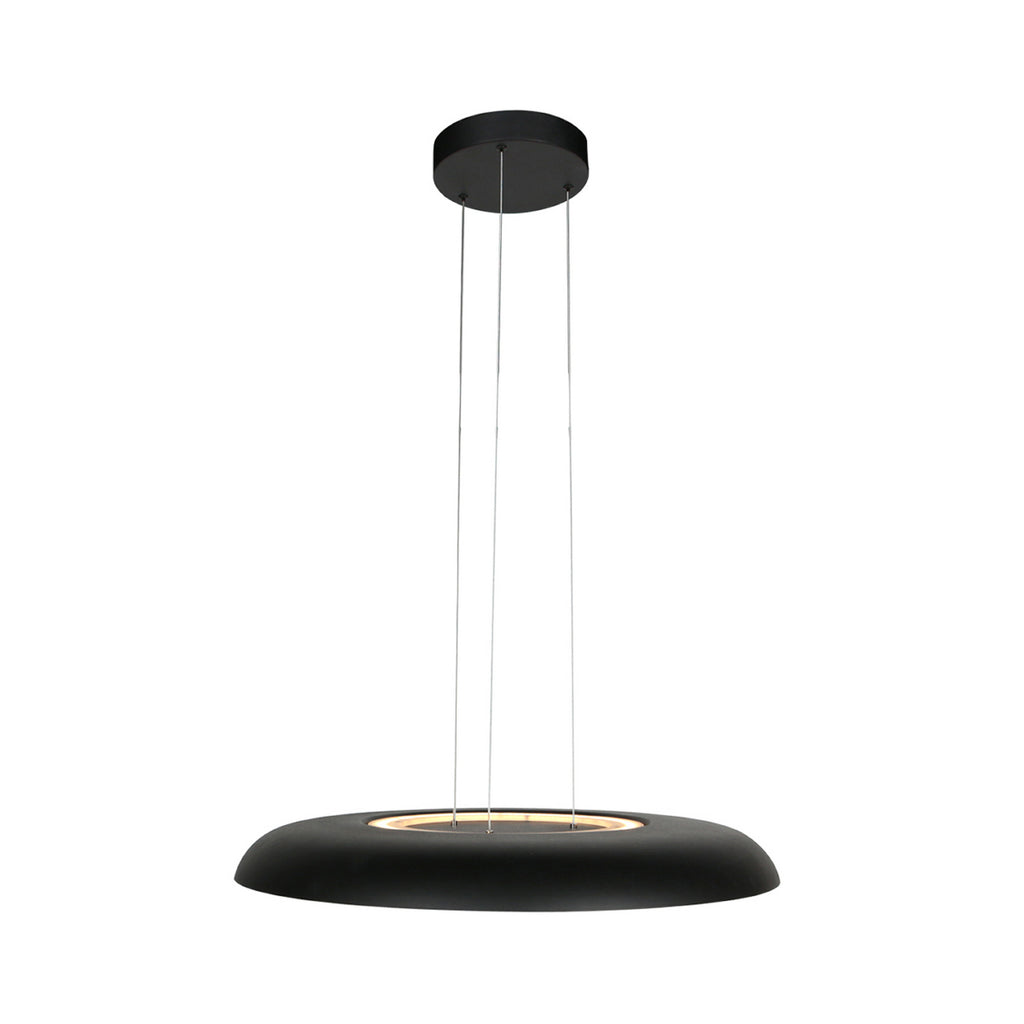 LED pendellampe Golden Veil svart/gull montert i rom