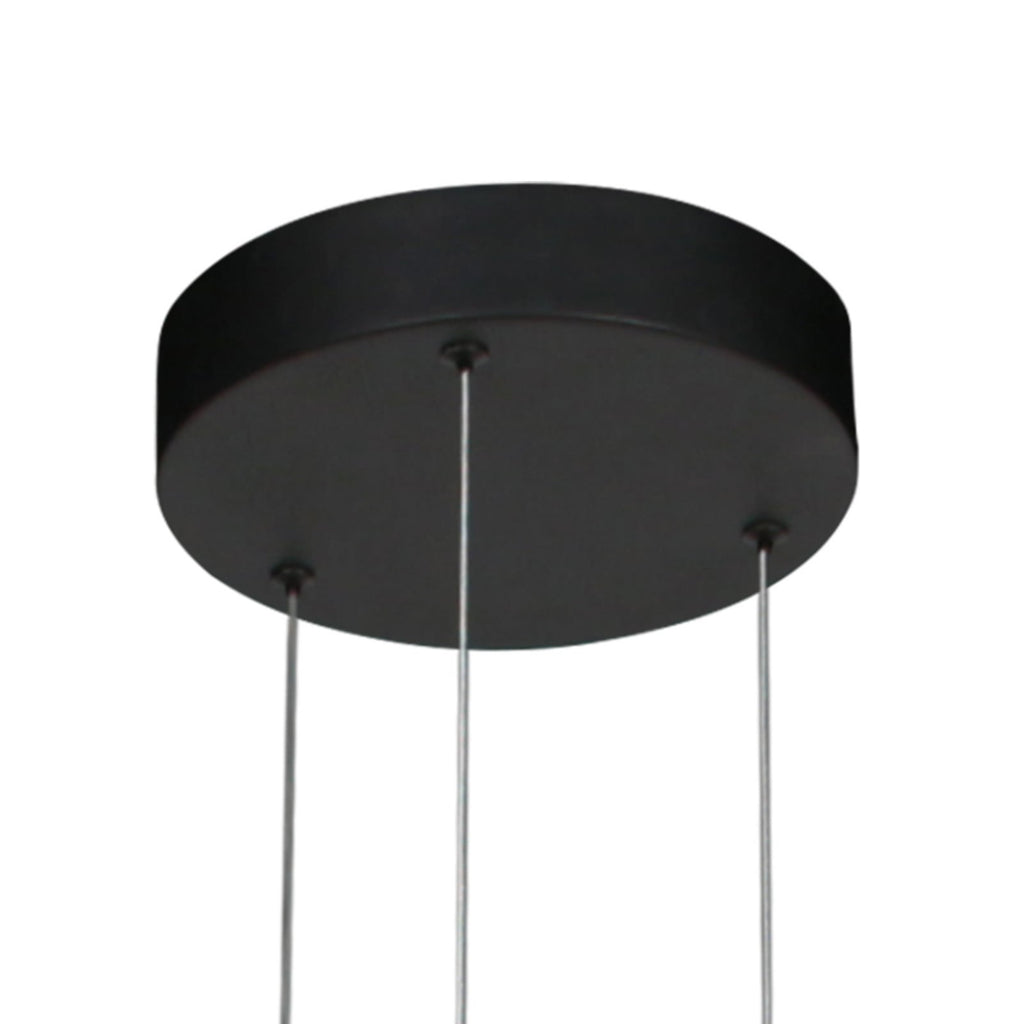 LED pendellampe Golden Veil svart/gull sideprofil
