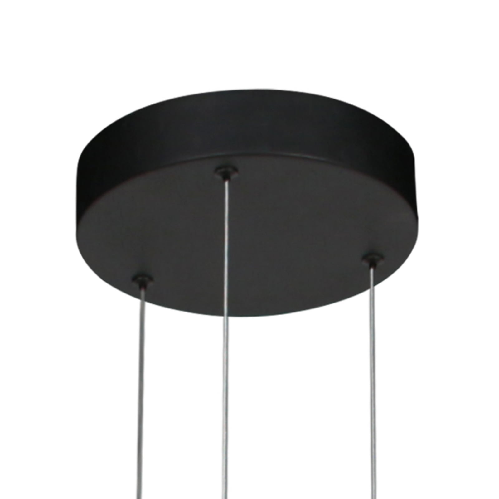 LED pendellampe Golden Veil svart/gull sideprofil