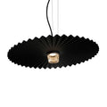 LED pendellampe Gonzaga dimbar svart Ø59 cm IP65 sett forfra