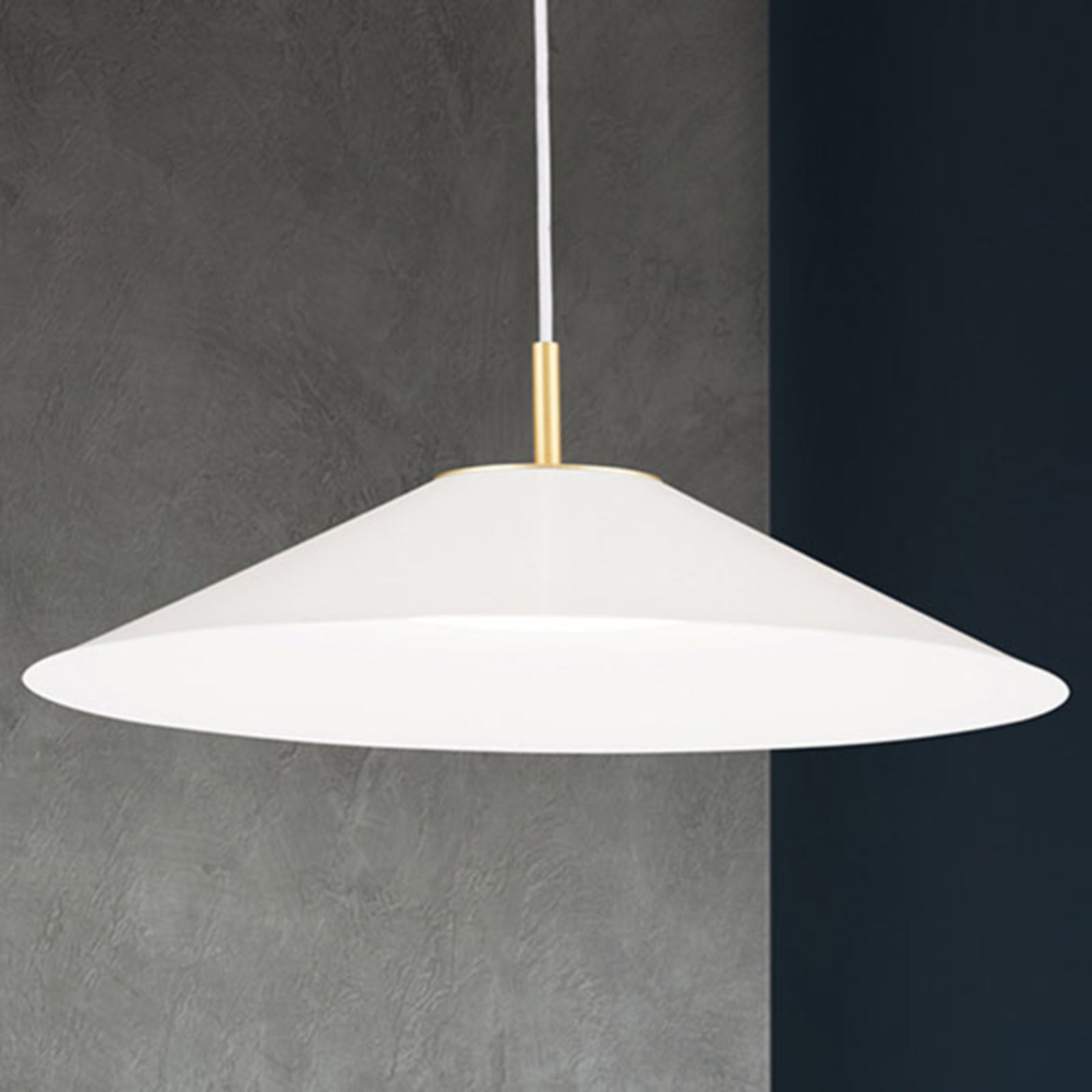 LED pendellampe Gourmet dimbar hvit stål Ø35 cm 22W foran