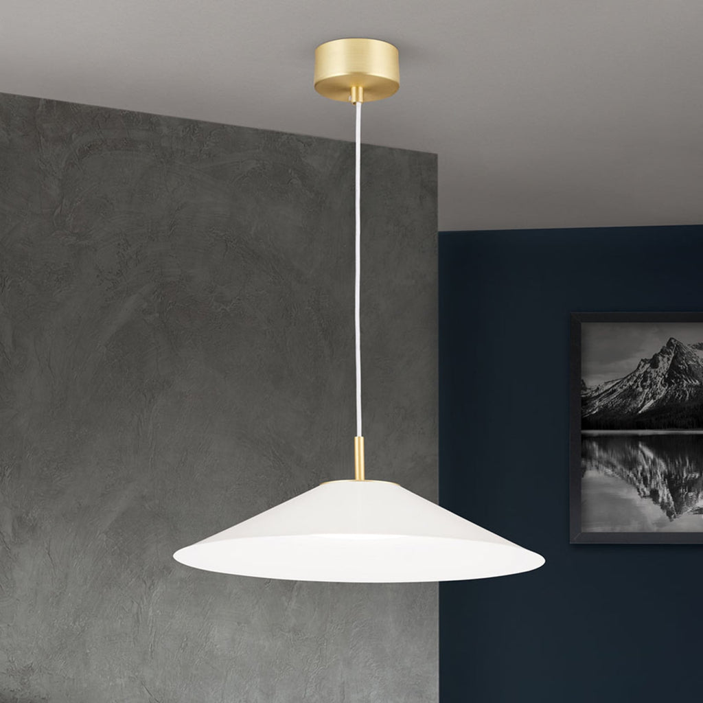 LED pendellampe Gourmet dimbar hvit stål Ø35 cm 22W bakside