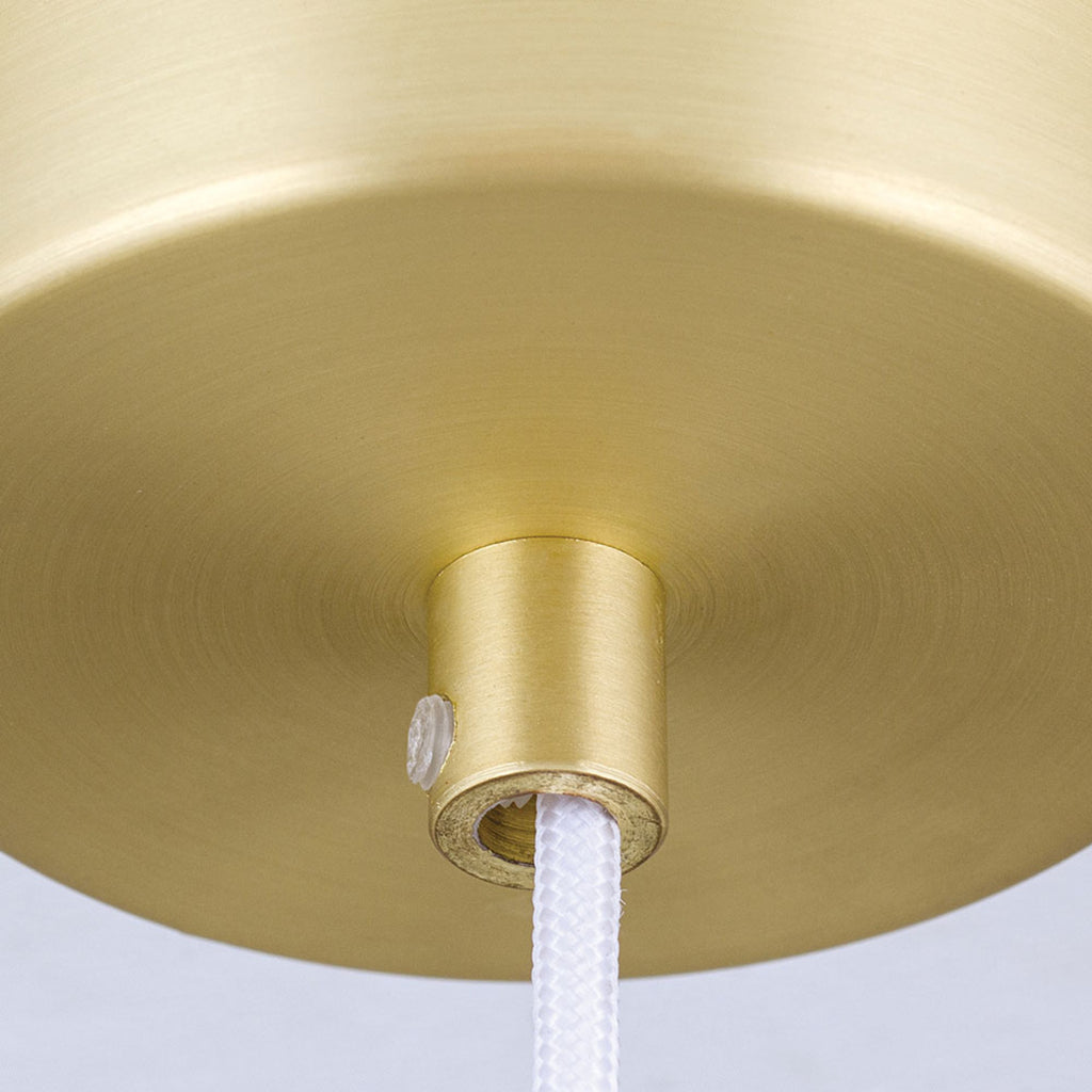 LED pendellampe Gourmet dimbar hvit stål Ø35 cm 22W med tekstilkabel