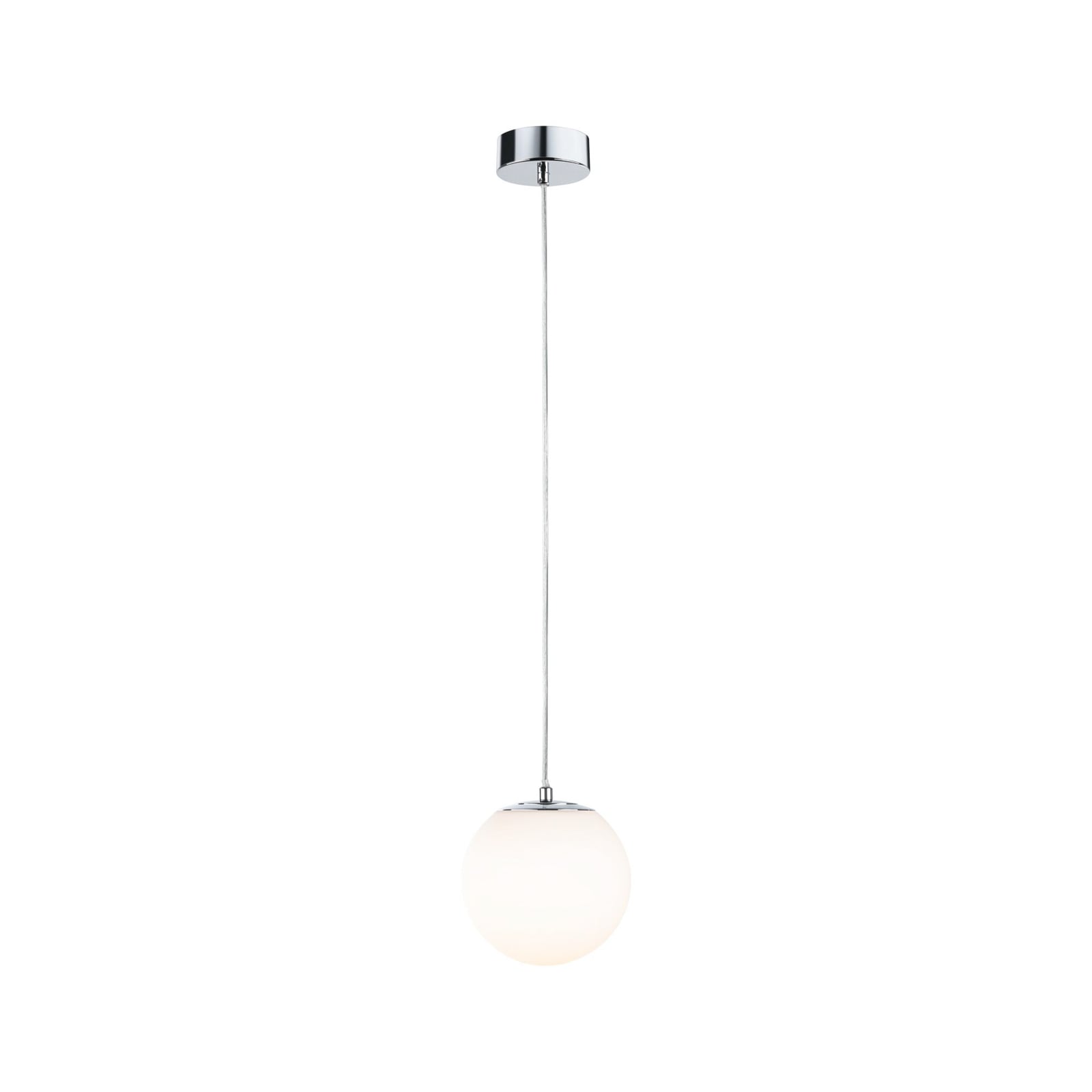 Detaljbilde av LED pendellampe Gove krom tekstil
