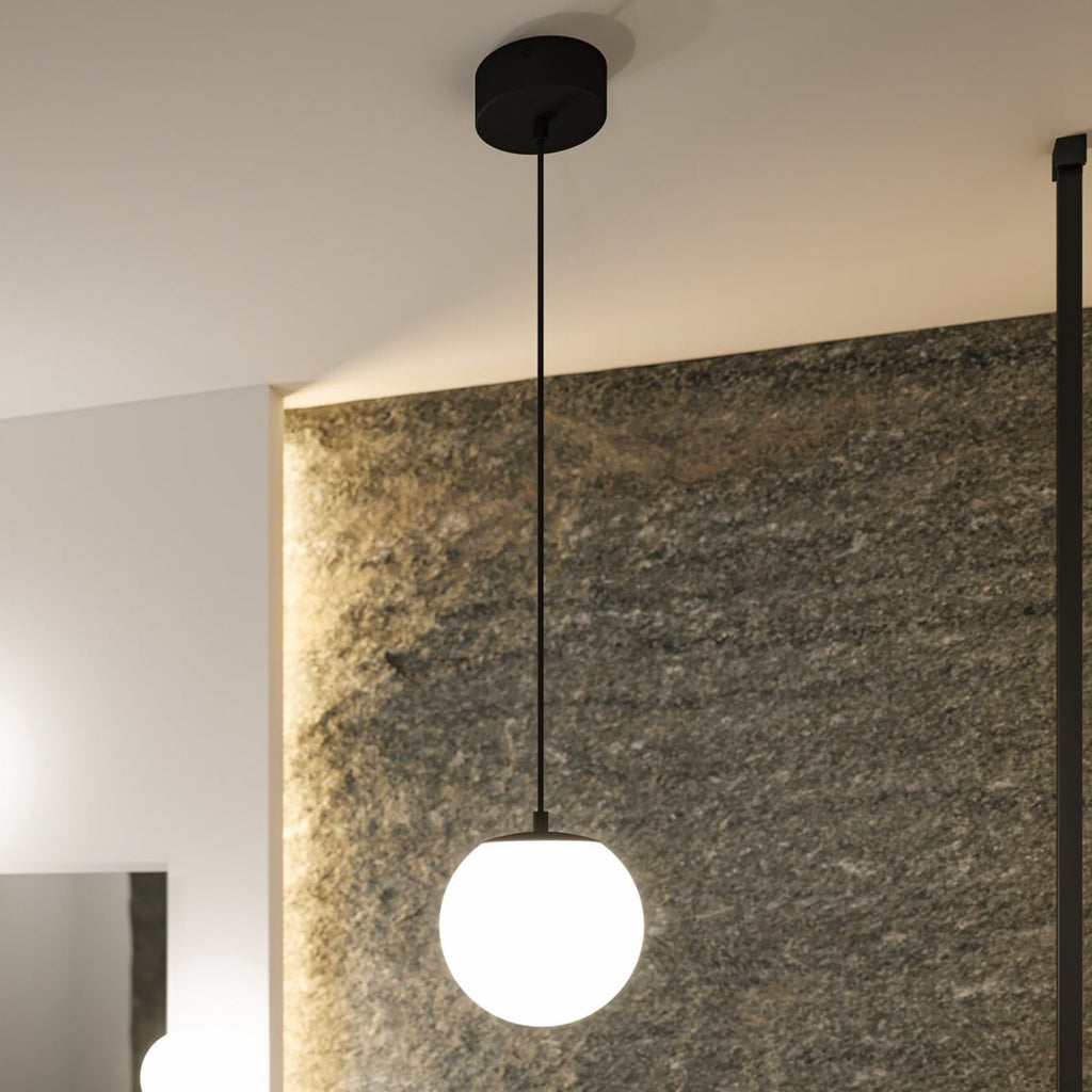 LED pendellampe Gove svart Ø17 cm foran