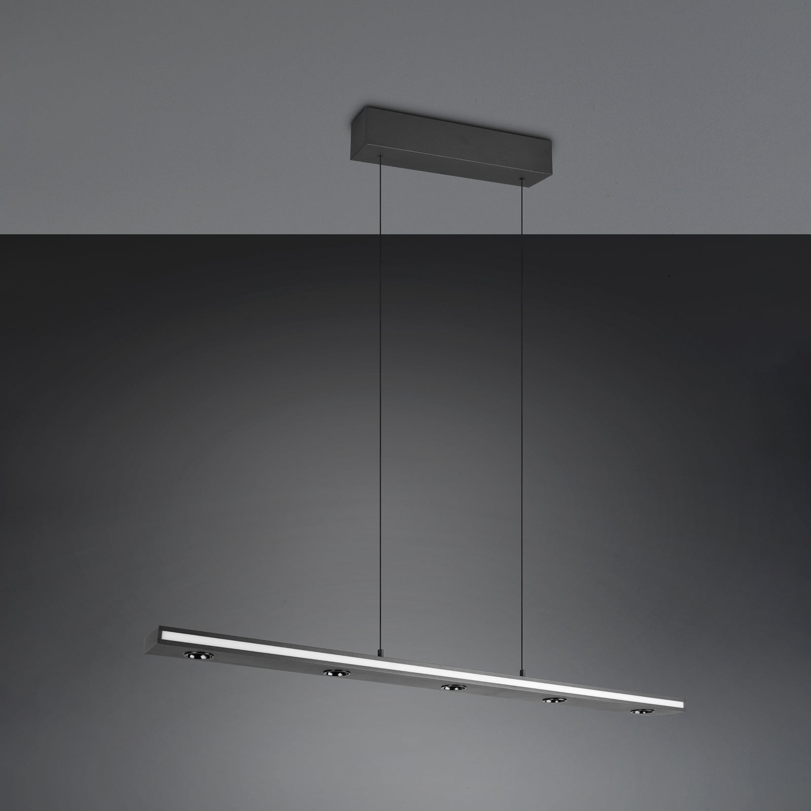 LED pendellampe Graham opp og ned dimbar CCT svart 109 cm montert