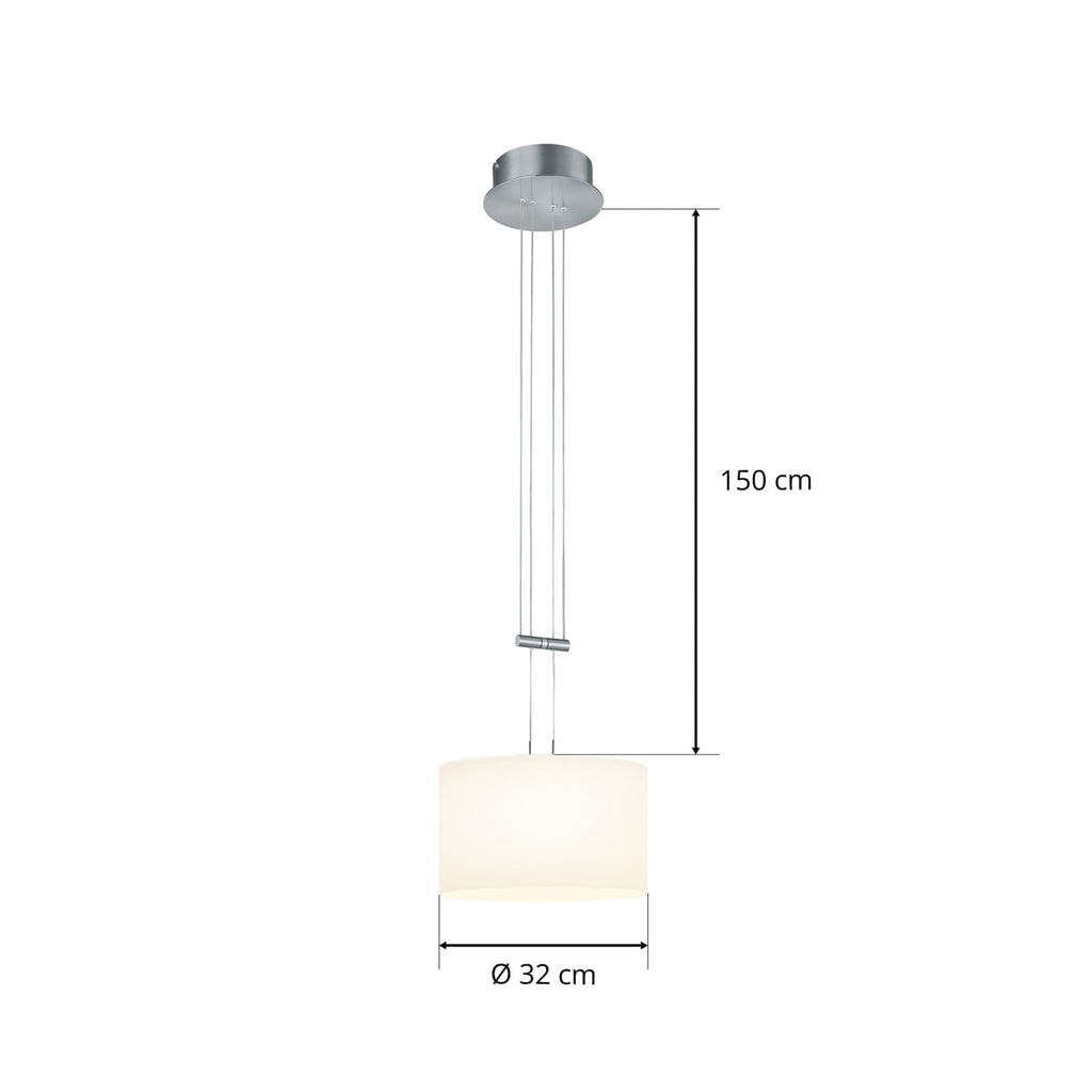 LED pendellampe Grazia Zigbee dimbar opalglass Ø32 cm detalj