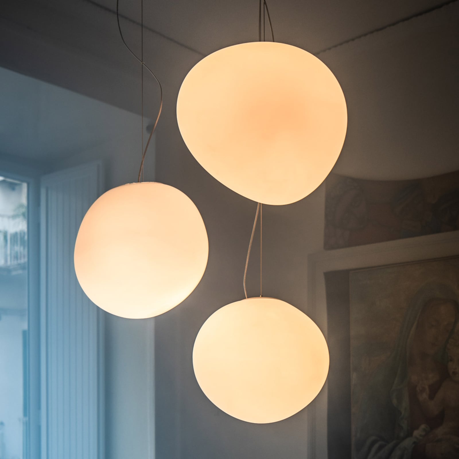 LED pendellampe Gregg media dimbar mundblåst glass 31 cm bakside