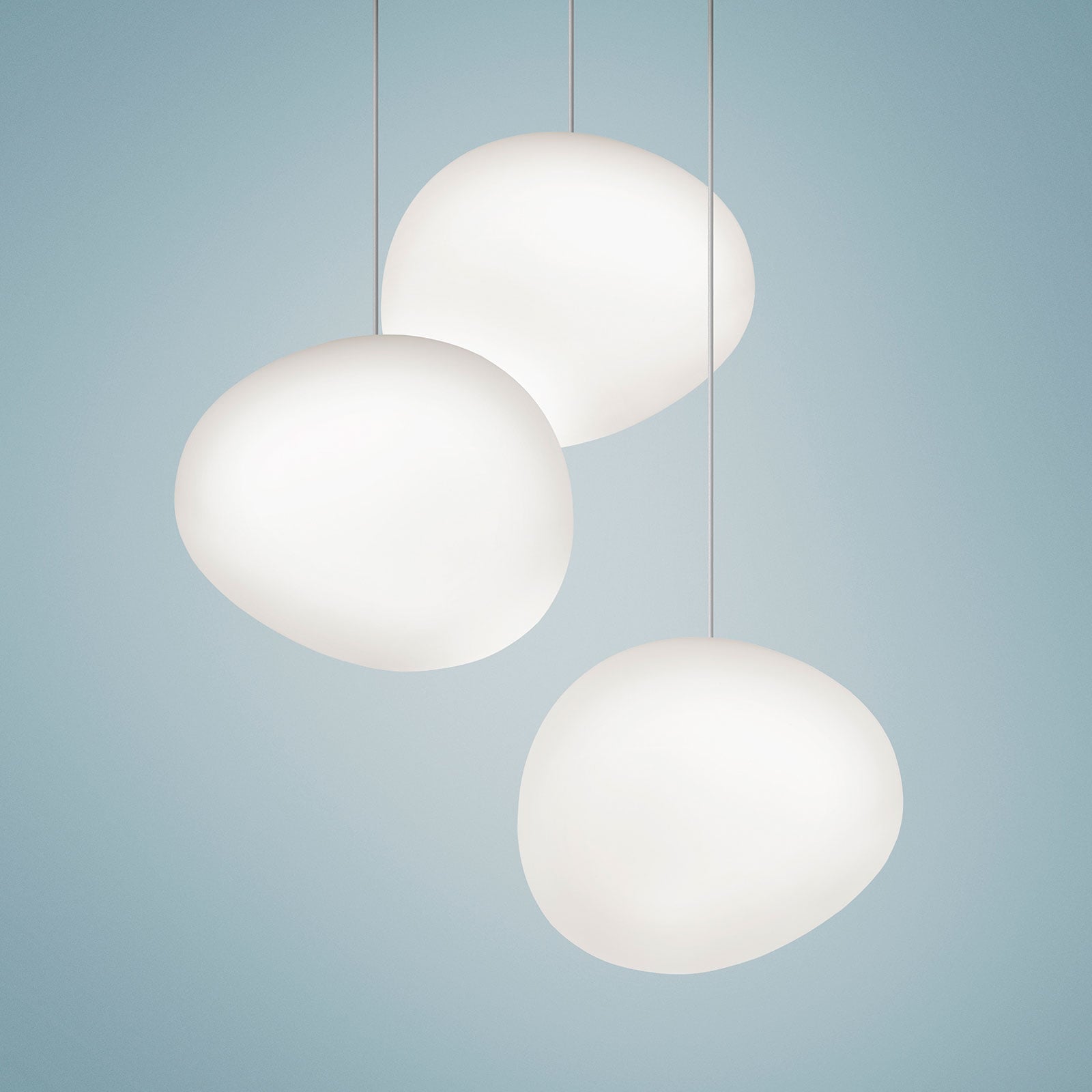 LED pendellampe Gregg media dimbar mundblåst glass 31 cm i interiør