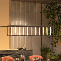 LED pendellampe Grid dimbar CCT fjernkontroll 110 cm svart/gull forfra