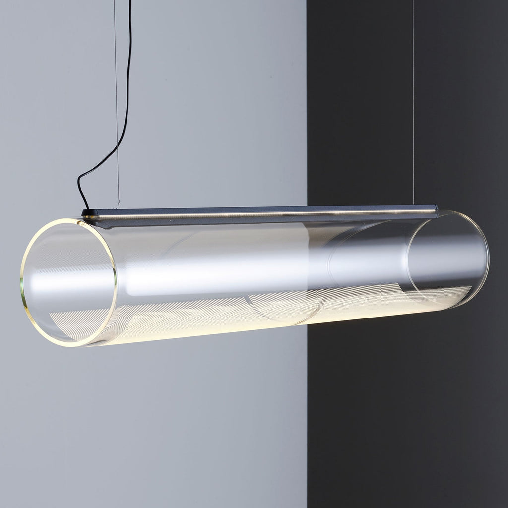 LED pendellampe Guise borosilikatglass grafitt forfra