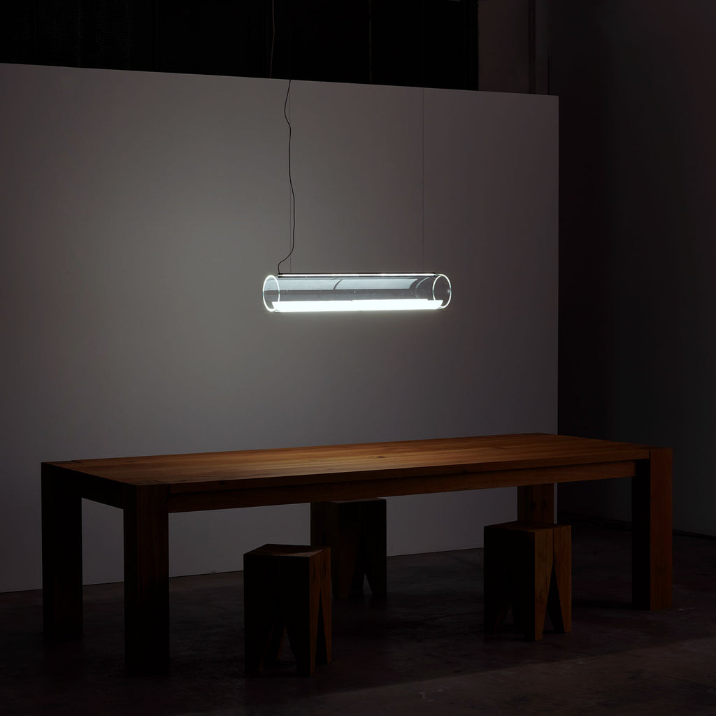 LED pendellampe Guise borosilikatglass grafitt design detalj