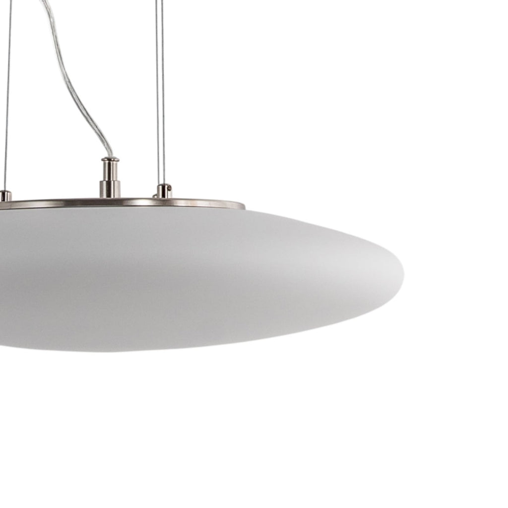 LED pendellampe Gunda opalglass dimbar sett fra siden